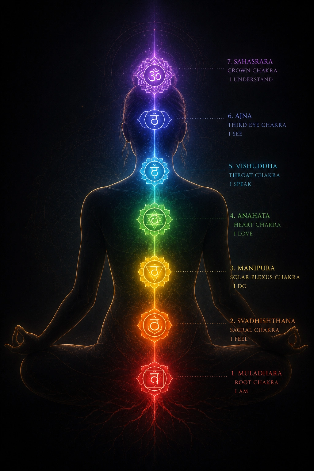 Symbolic illustration representing the inward journey shared by the four paths of yoga