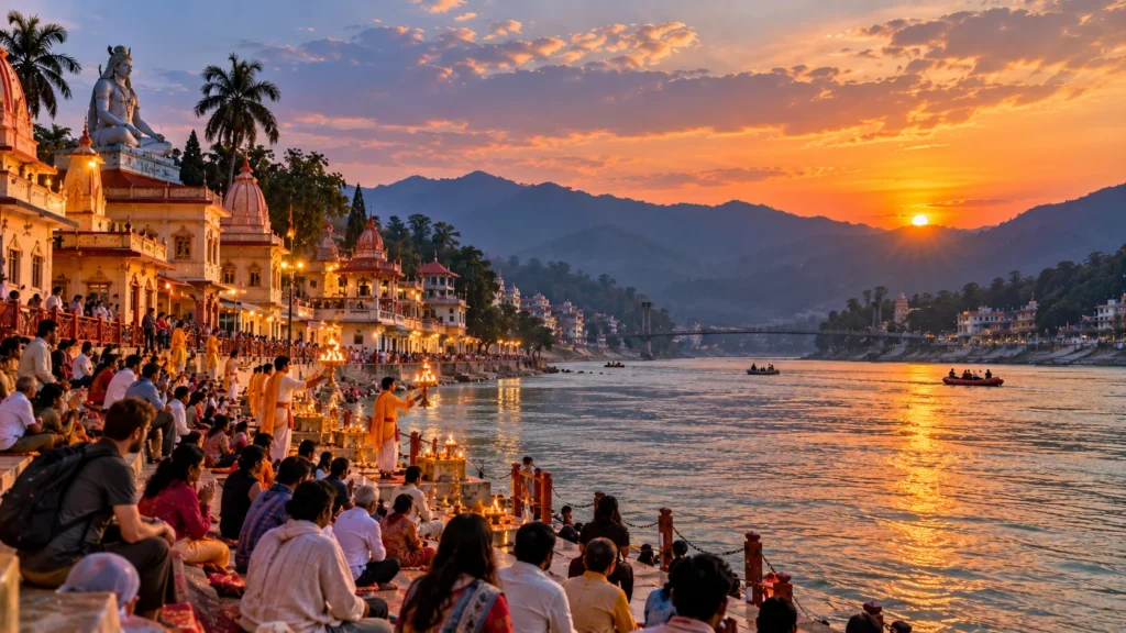 Morning Ganga Aarti in Rishikesh