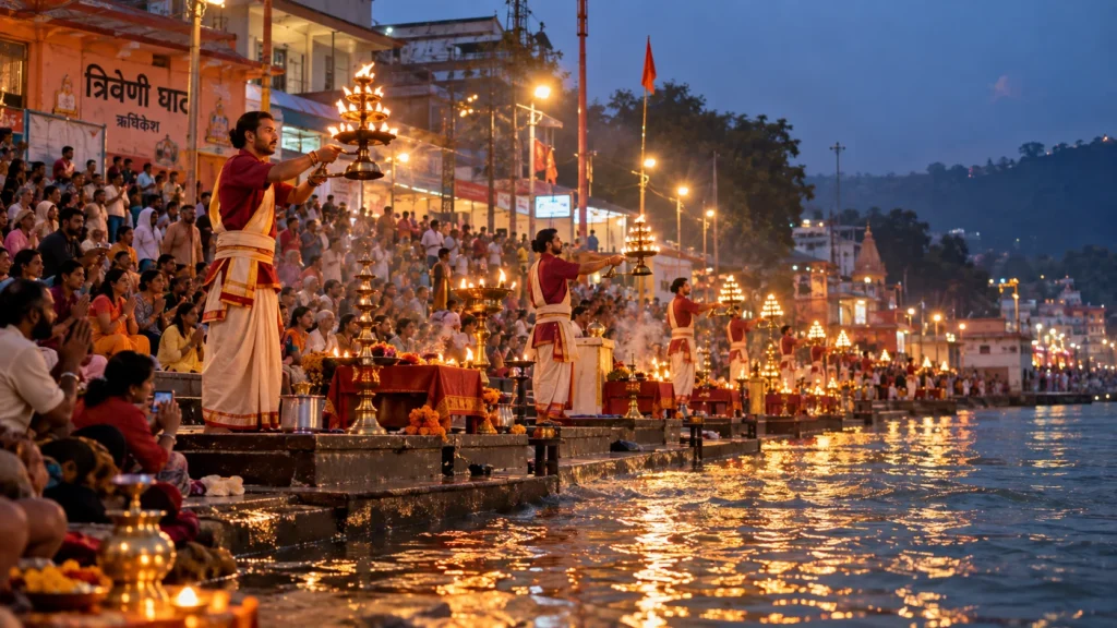 Aarti Time in Rishikesh
