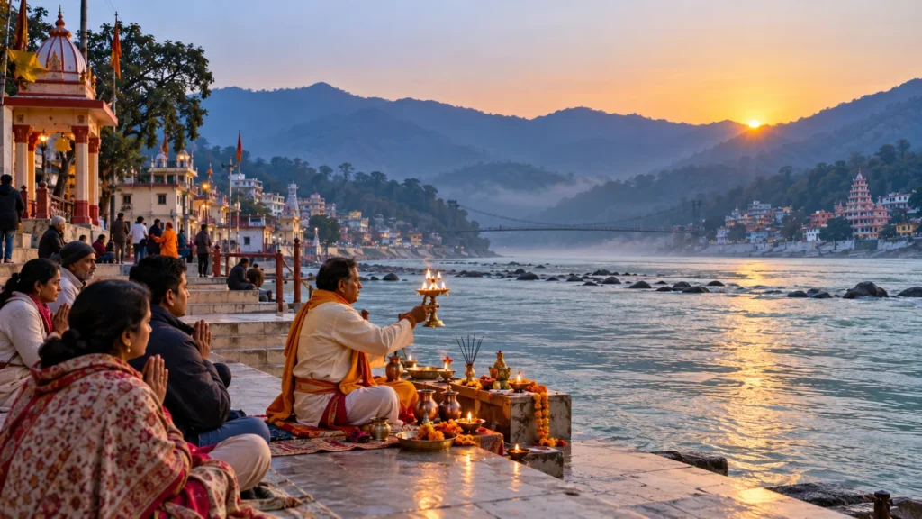 Morning Ganga Aarti in Rishikesh