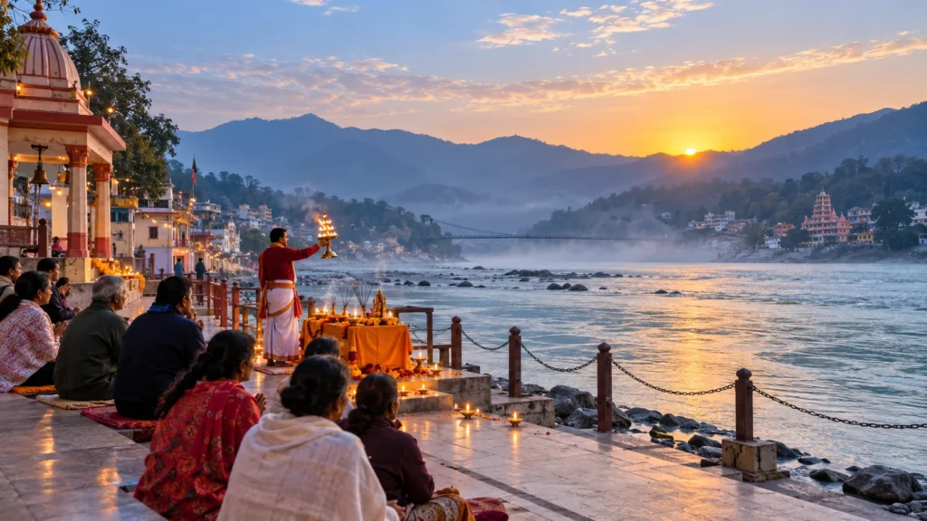 Morning Ganga Aarti in Rishikesh